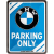Blechschild BMW Parking blau 1